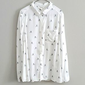 Beachlunchlounge owl print shirt